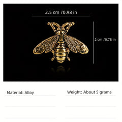 Retro Bee Alloy Brooch Collar Pin Dual use Shirt Suit Accessories