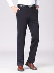 Men's Formal Solid Slim Fit Stretch Dress Pants for Business