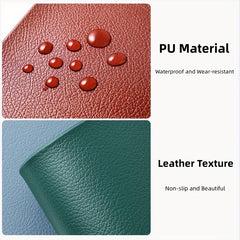 4Pcs PU Leather Placemat - Easy to Clean, Waterproof, Heat Insulation Pad