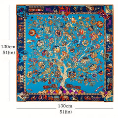 Graphic Tree Bandana Silk Tube Top Casual Shawl Scarf Wrap