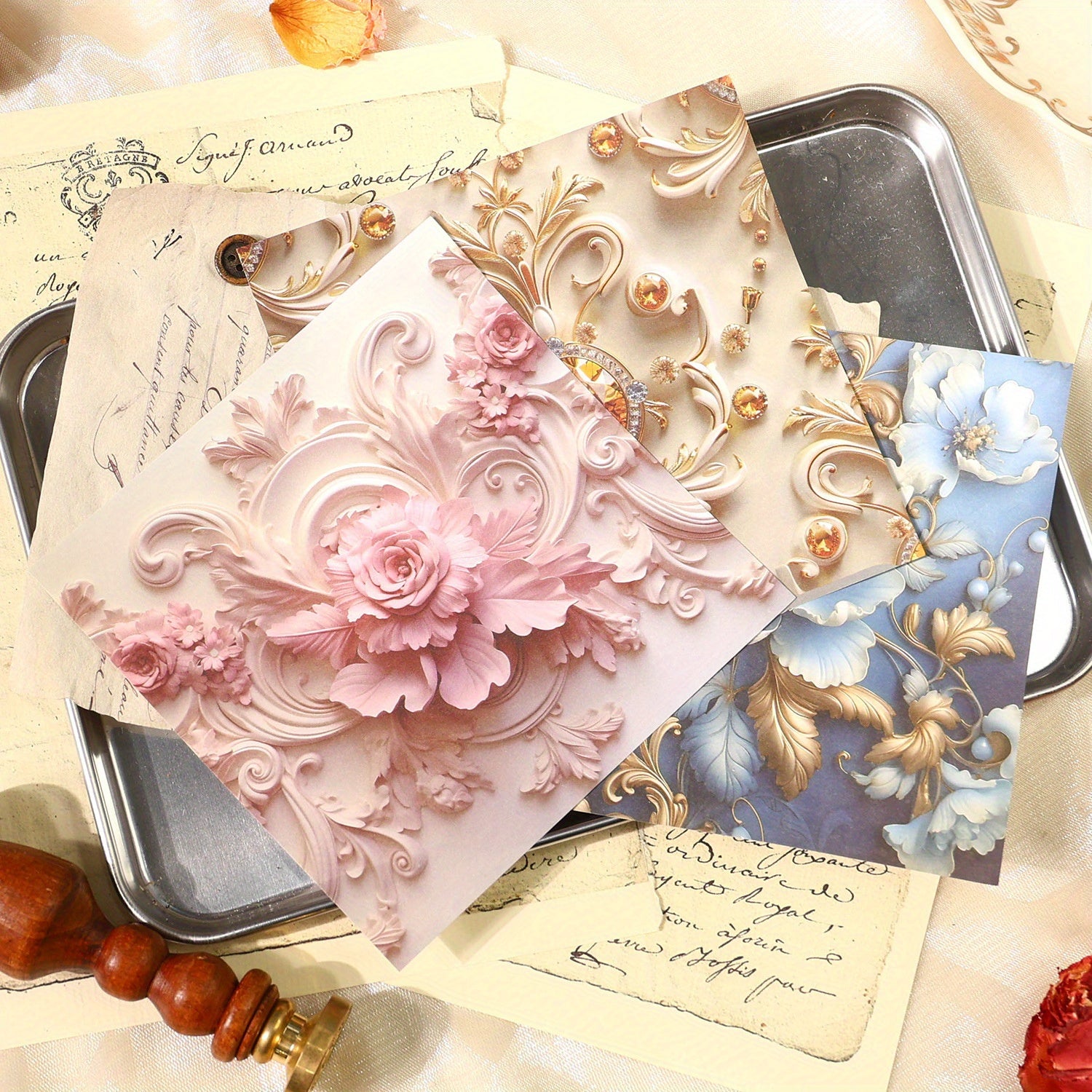 Baroque Vintage Stationery for Journal Collage DIY
