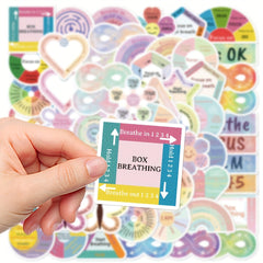 60pcs Calming Sensory Stickers for Phone Case Luggage Tablet Holiday Graffiti