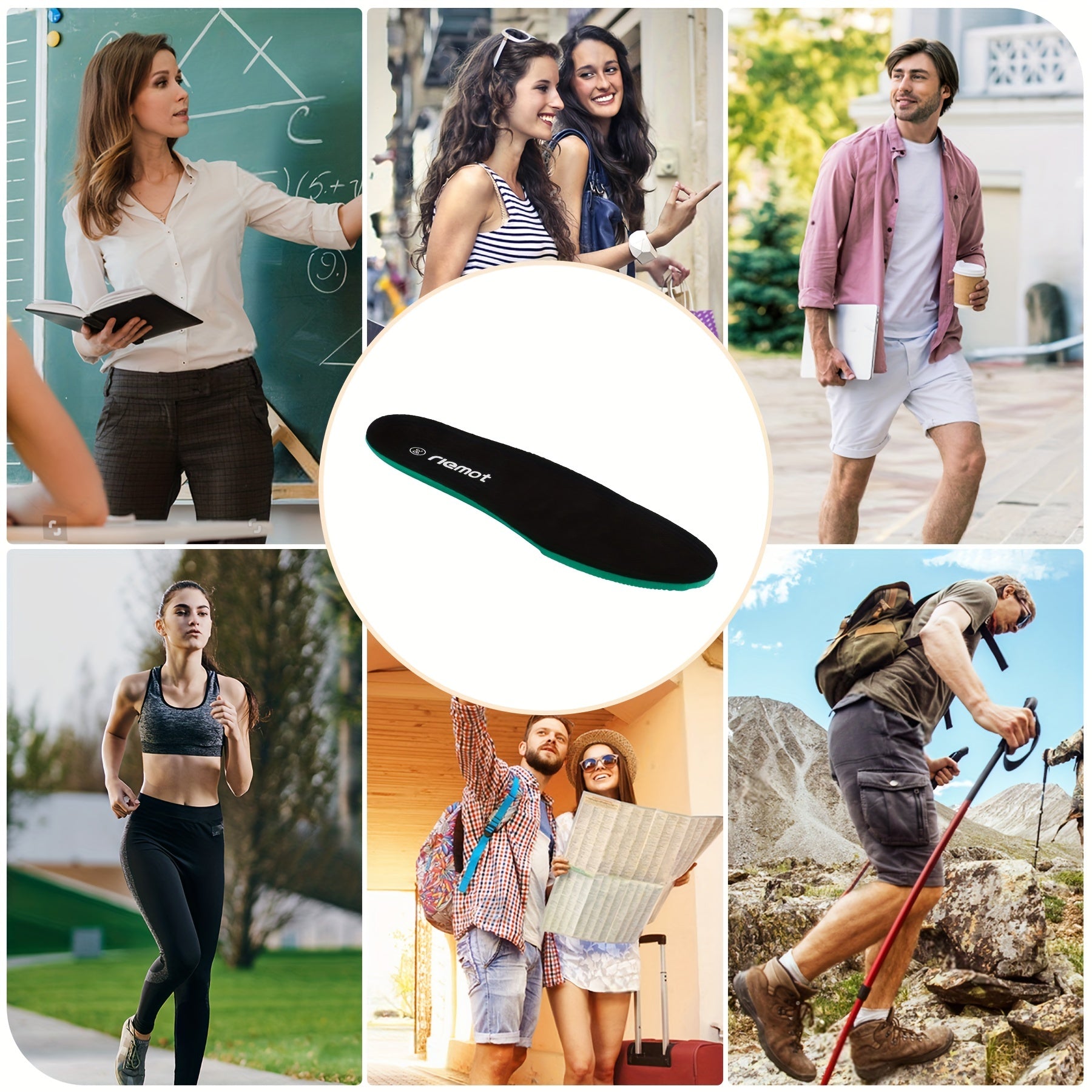 Memory Foam Insoles Men Women Replacement Shoe Inserts Comfort Insoles