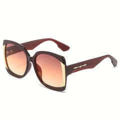 Y2K Large Square Sunglasses Tortoiseshell Block UV400 Sun Shades