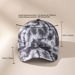 Tie Dye Y2K Baseball Cap Sports Sun Hat Men Dad Hats
