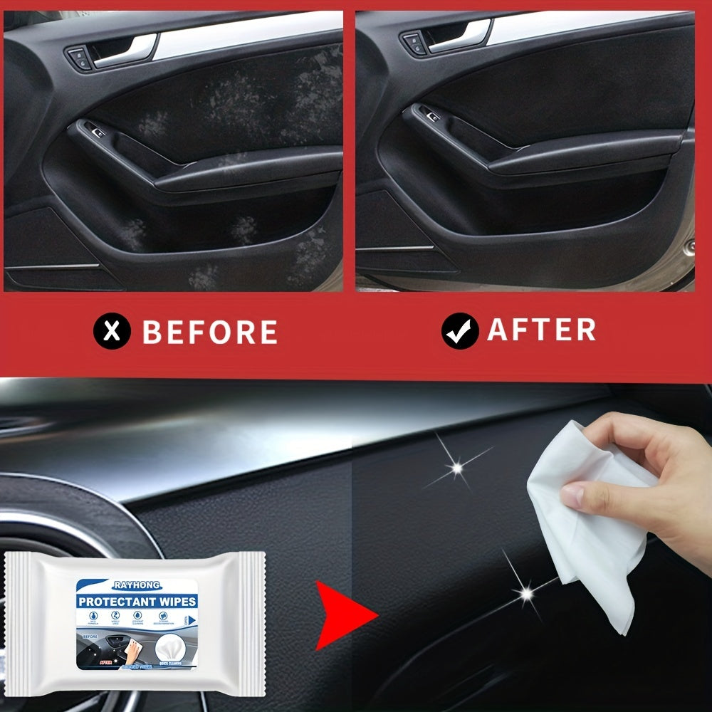 3 Packs Car Interior Cleaning Wipes Dashboard Seat Leather Console Carpet Towel