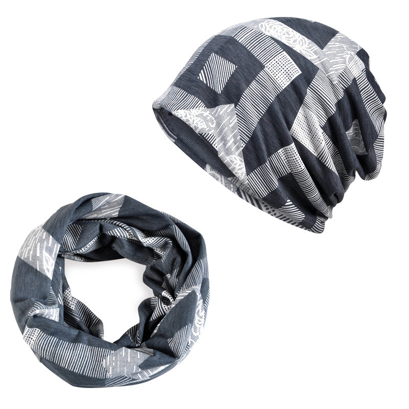 Womens Slouchy Beanie Hat & Infinity Scarf Set for Sports