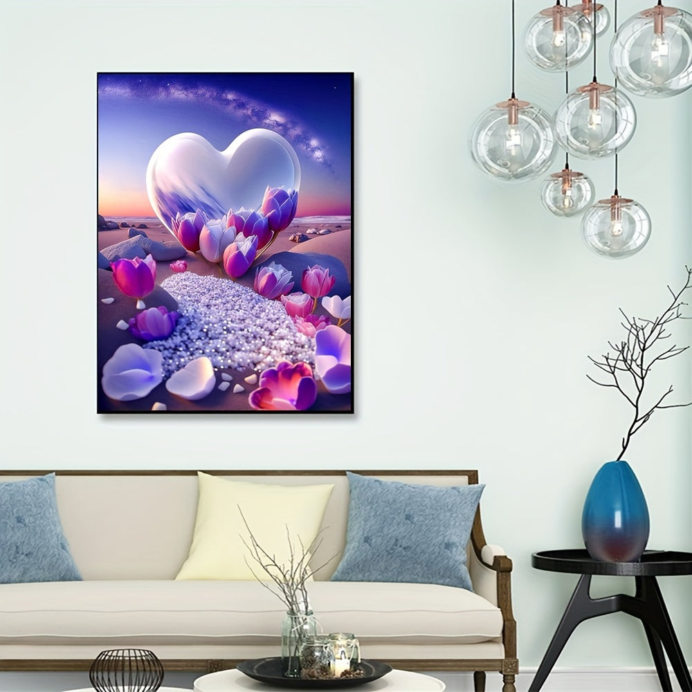 Love Flower Landscape Canvas Painting Poster Print for Wall Decoration