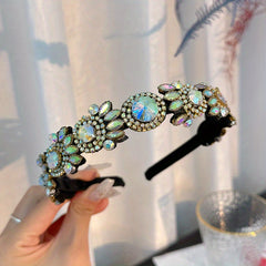 Vintage Crystal Pineapple Headband Rhinestone Headdress Hair Band