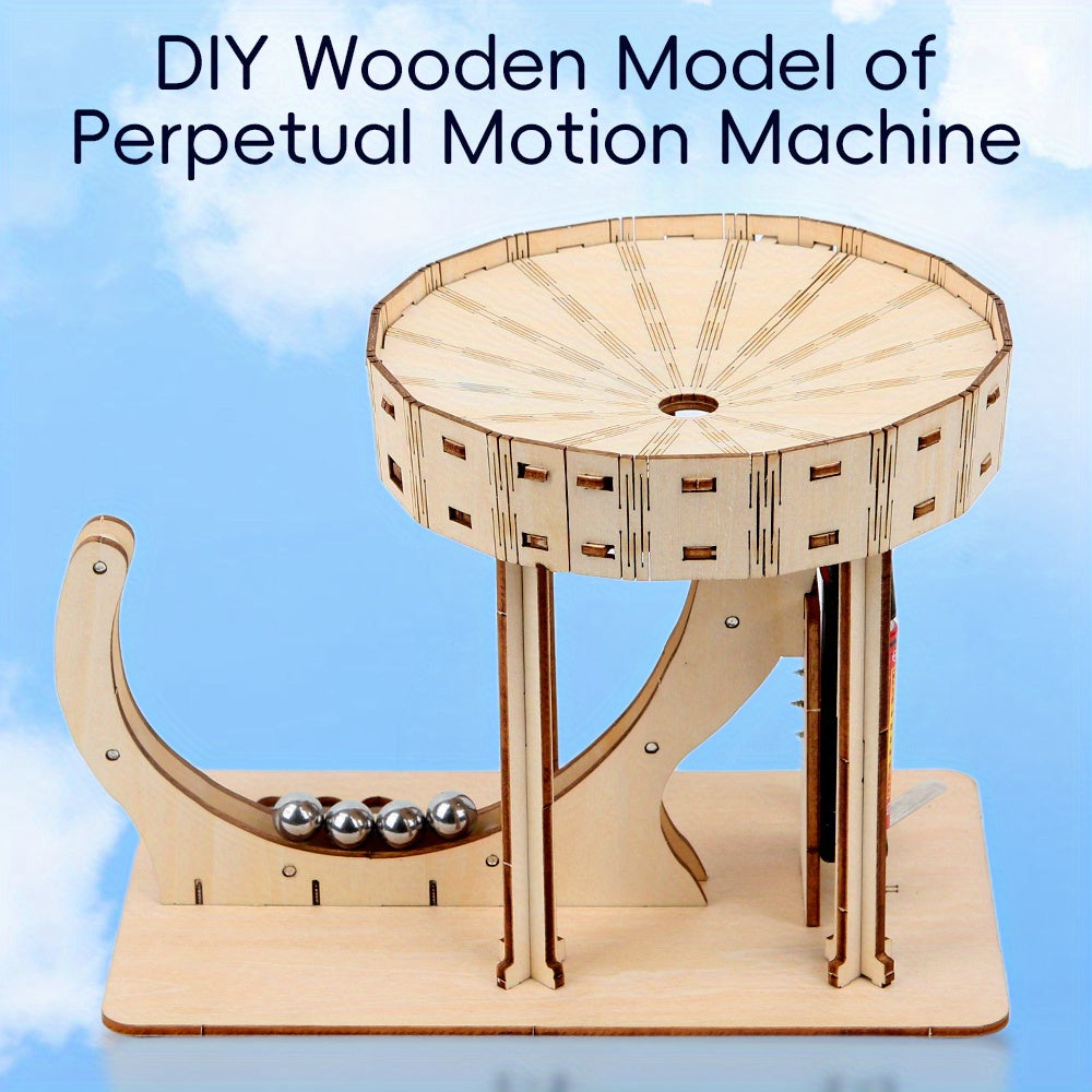 DIY Wooden Puzzle Perpetual Motion Model