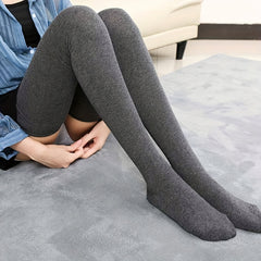 Solid Thigh High Socks Women's Stockings & Hosiery
