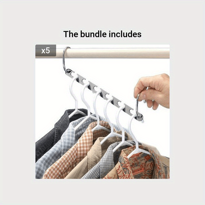 Magic Clothes Hanging Hook Metal Closet Hangers Clothing Organizer