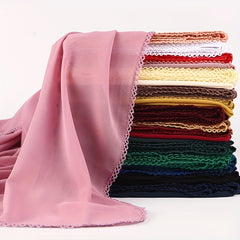 Chiffon Hijab Head Scarf Thin Breathable Shawl Windproof Head Wrap