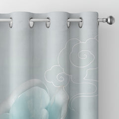 2pcs Floral Pattern Curtain For Bedroom