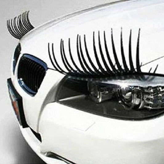 2pcs Eyelash Pattern Car Light Sticker