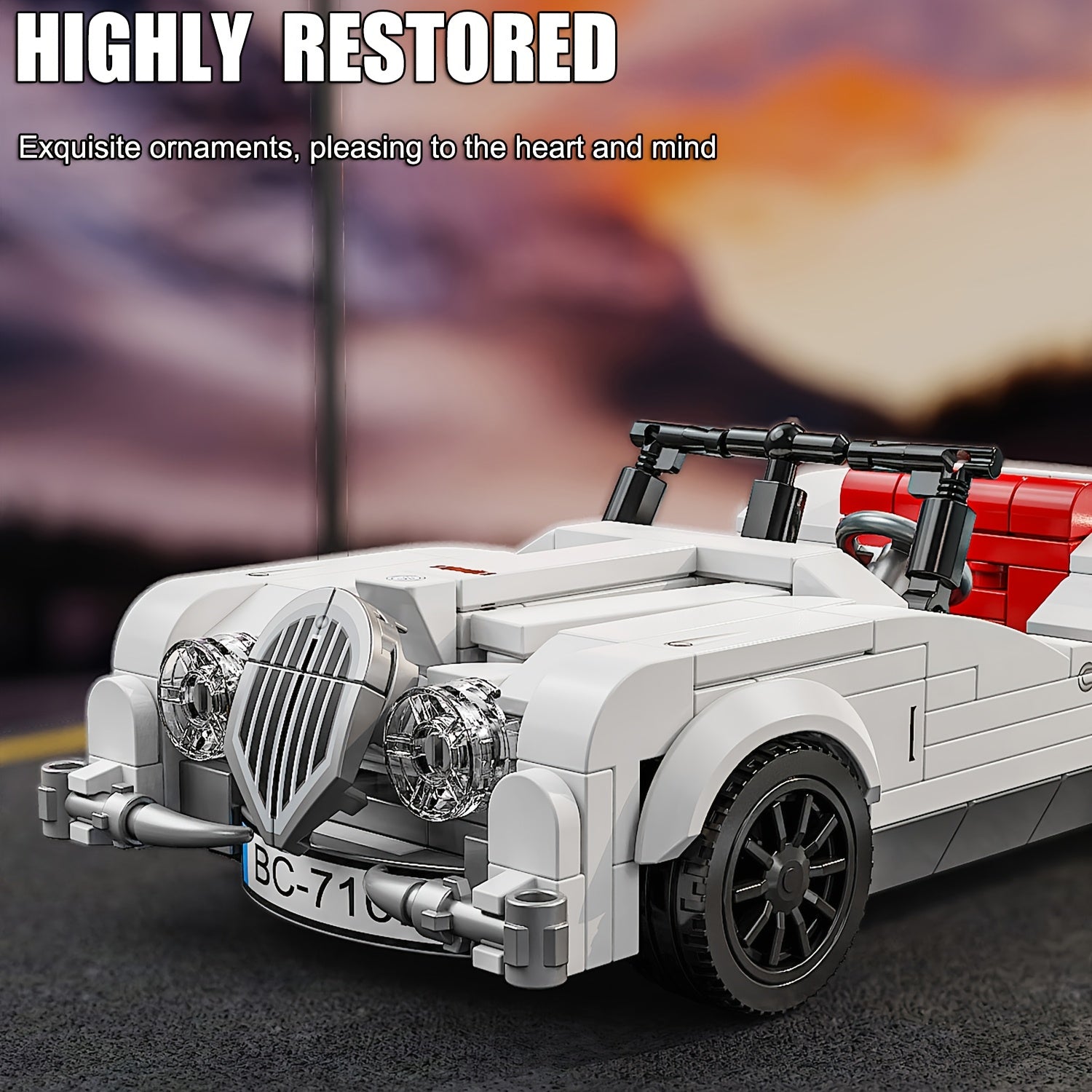 TYCOLE Vintage Car Model Kit Classic 302pcs ABS Building Blocks Set