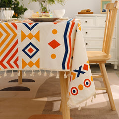 Bohemian Tablecloth Geometric Pattern Kitchen Dining Holiday Christmas Buffet