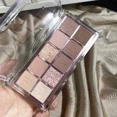 Matte Pearly Milk Tea Brown Nude Eyeshadow Palette for Daily Makeup