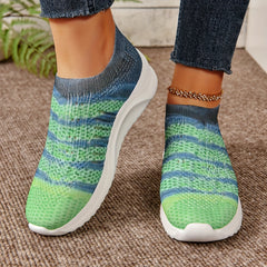 Women's Ombre Slip-On Walking Shoes Breathable Casual Sneakers