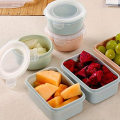 Mini Round Food Preservation Box Rectangular Plastic Storage Box