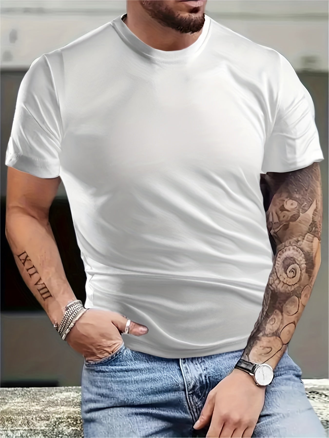 Men's Moisture Wicking Workout T Shirt for Gym Running