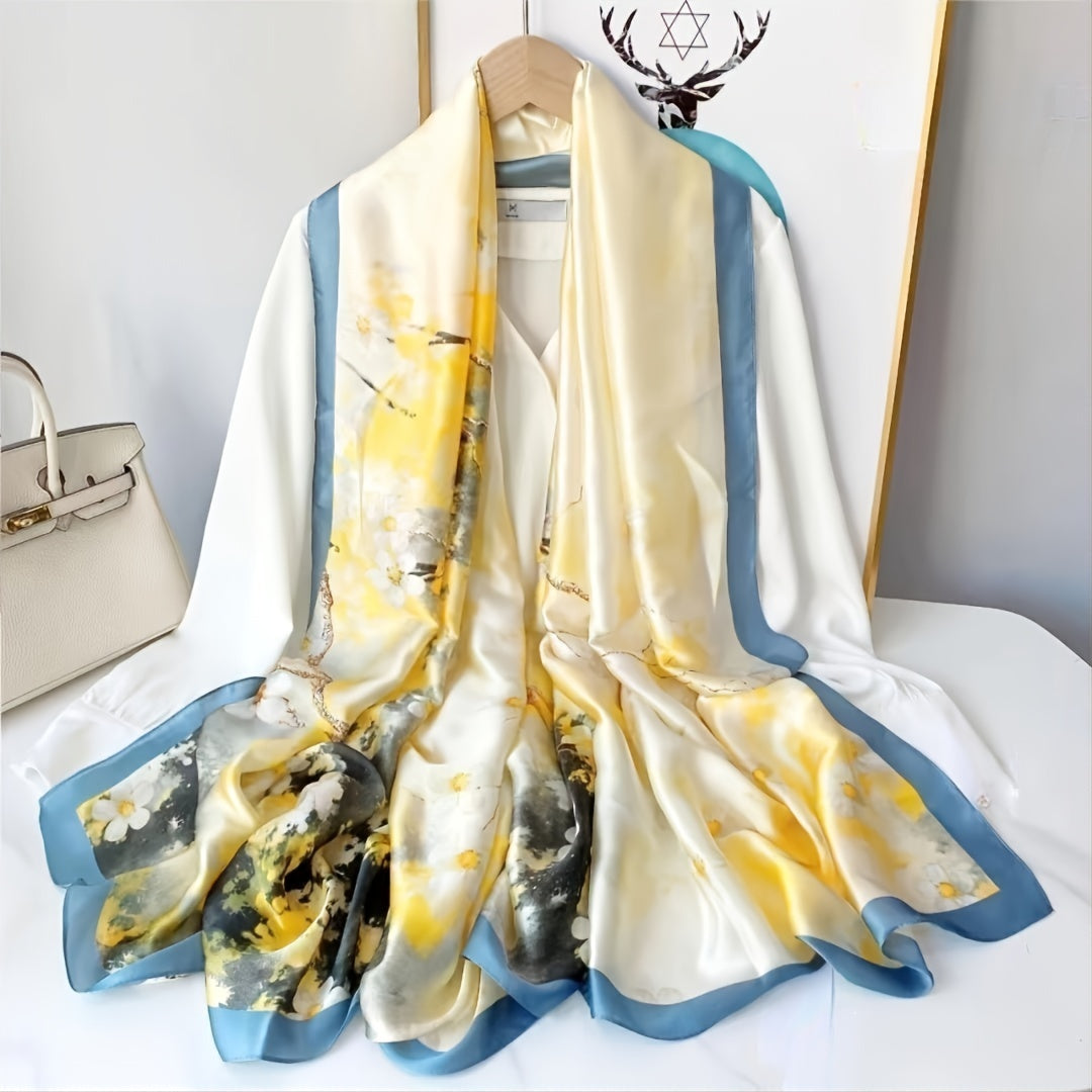 Large Silk Scarf Shawl for Warmth and Style