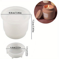 Candle Jar With Lid Silicone Molds for Candle Holder