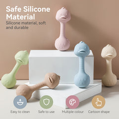 Silicone Duck Rattle Toy for Hand Eye Coordination