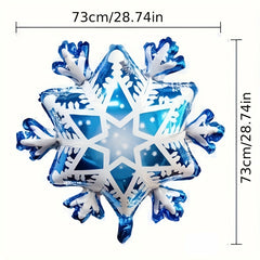 6pcs Large Snowflake Foil Balloons Christmas Winter Helium Snowflake Balloon