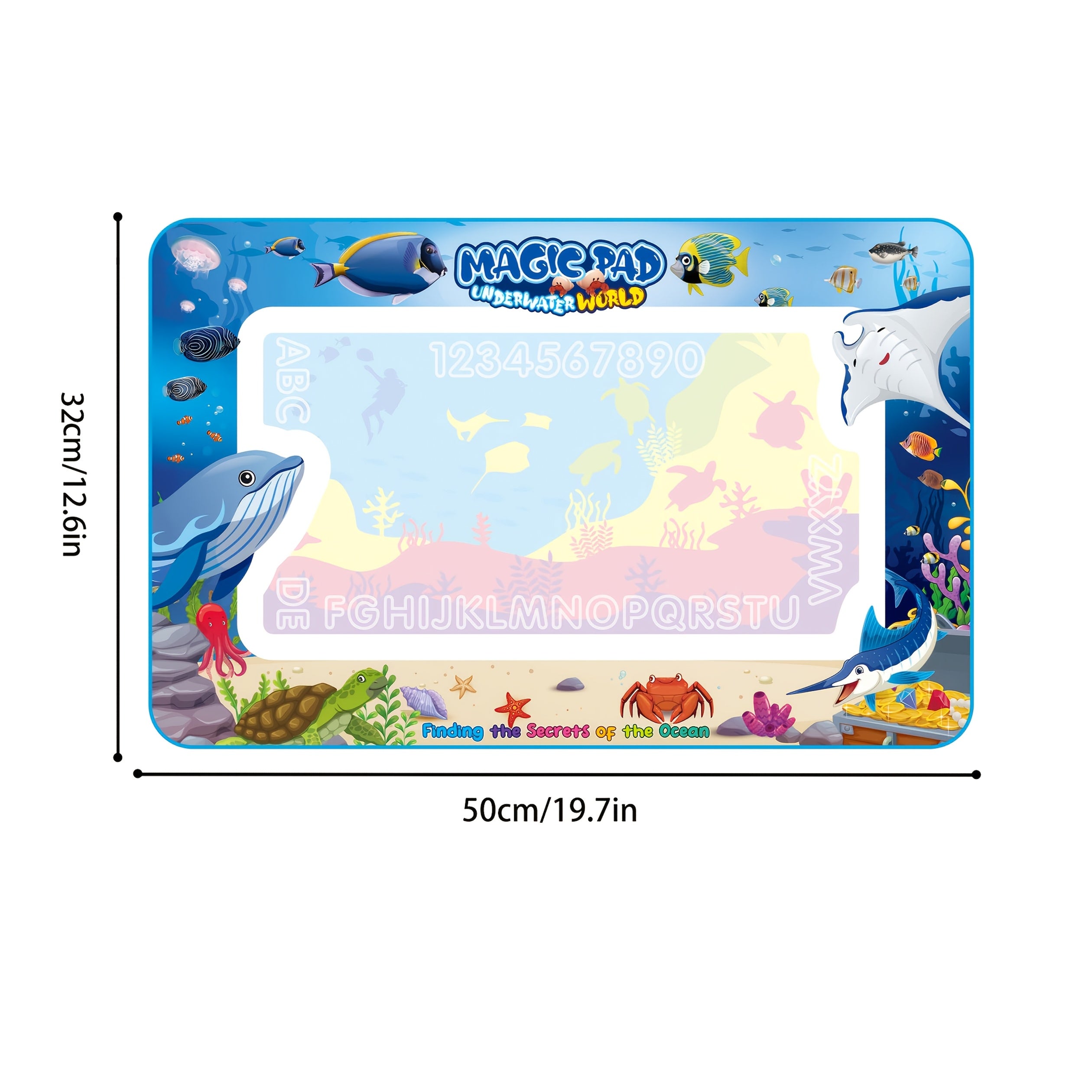Ocean Themed Magical Painting Mat for Kids Large Water Canvas Art Activity