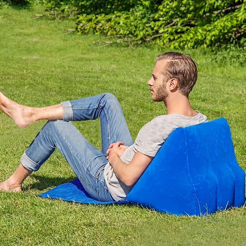 Flocking Triangle Beach Mat Inflatable Seat Cushion