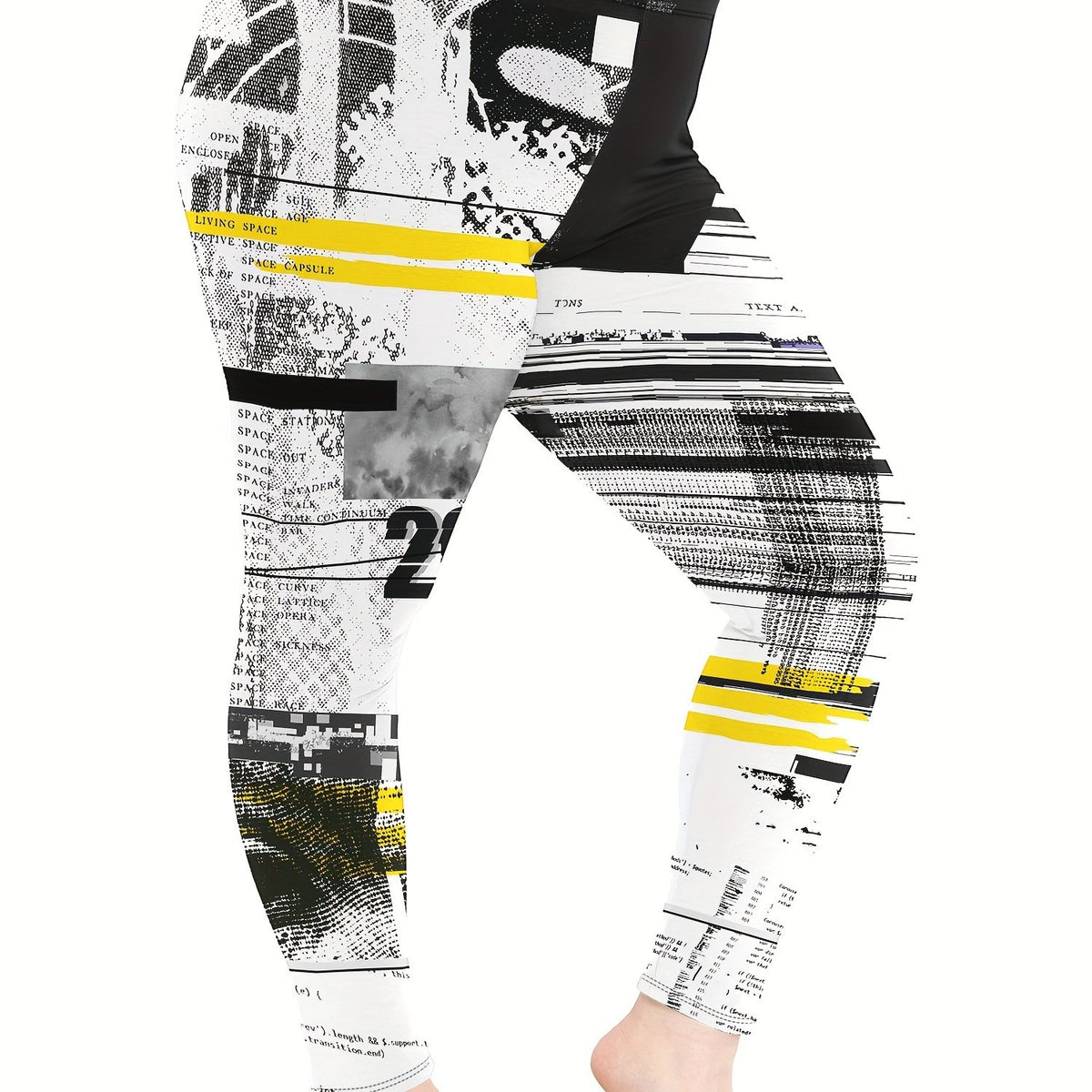  High Rise Colorblock Print Leggings