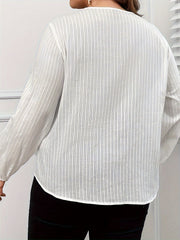  Eyelet Embroidery Button Up Lantern Sleeve Blouse