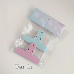 2pcs Small Fresh Clips for Students, 18.7 x 2in & 5.1in, Bill Organization