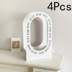 4pcs Portable Flower Basket Paper Bouquet Box Packaging Bag