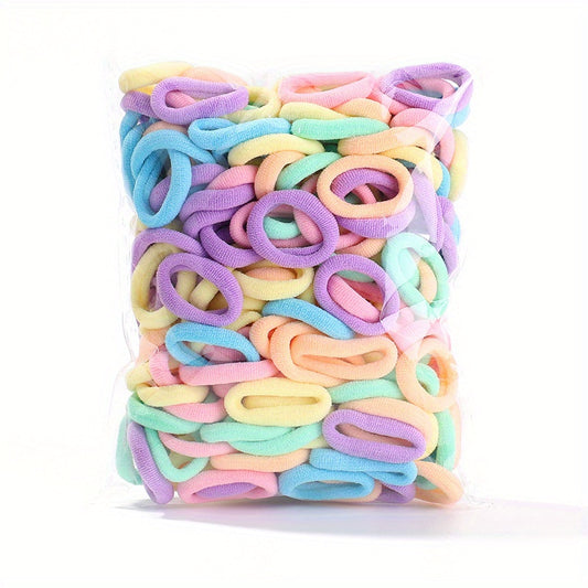 50pcs Colorful Hair Tie Ponytail Holders Scrunchies Hair Accessories for Baby Gi