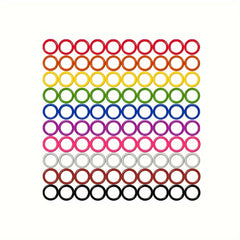 100pcs Colorful Ring Stitch Markers for Knitting and Crochet