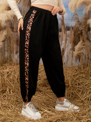  Casual Sweatpants Women's Plus Leopard Print Elastic Sports Pants