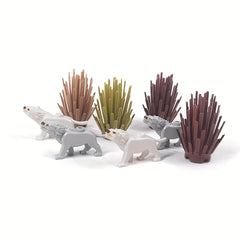 2pcs Wolf King Building Blocks DIY Park Kit ABS Material