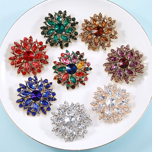 Rhinestone Floral Brooch Women's Accessories Fine Jewelry