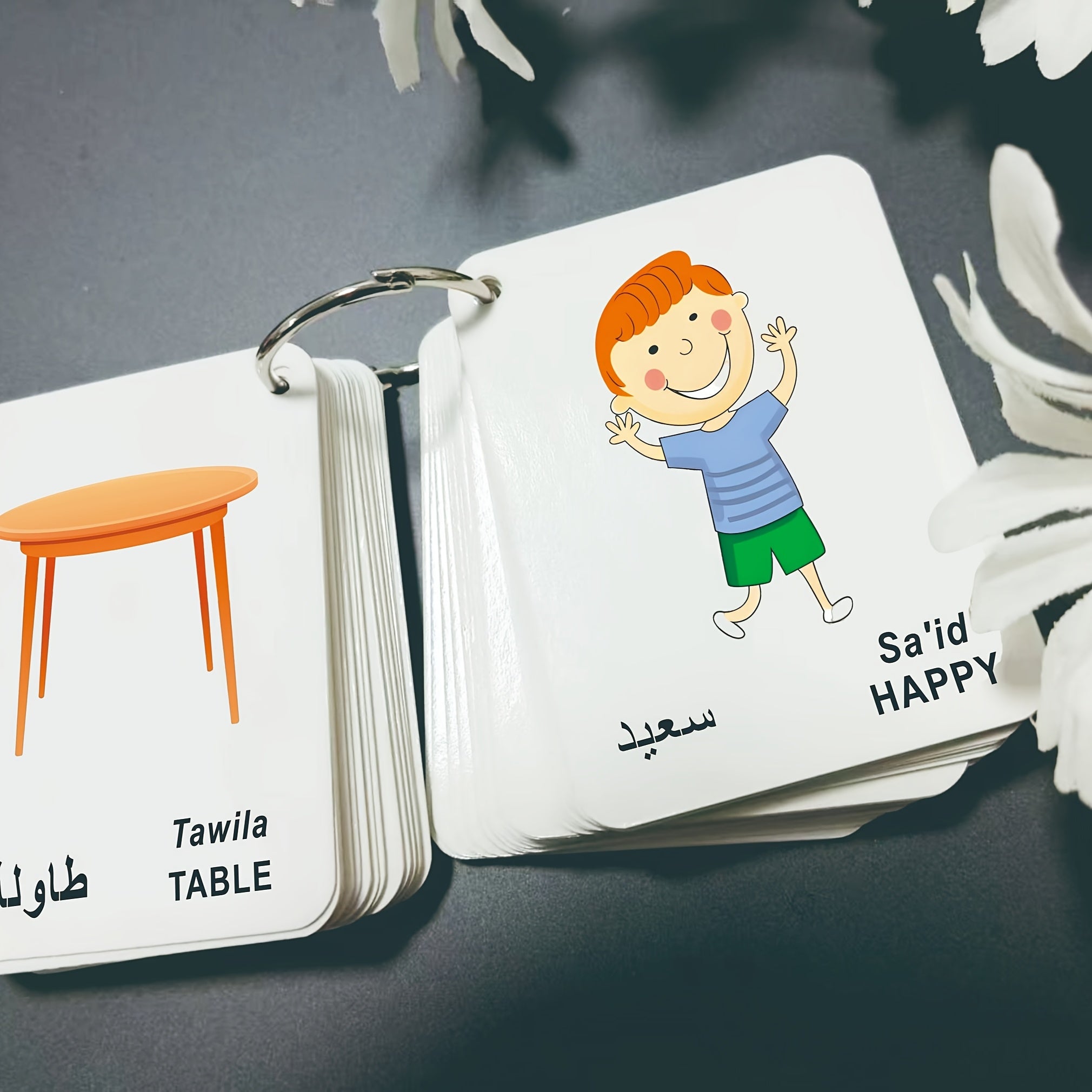 Arabic English First Words Flashcards - Verbs Emotions Occupations