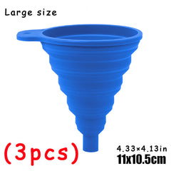 Large Car Engine Funnel Universal Silicone Liquid Funnel Foldable Portable