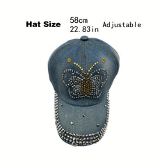 Unisex Sunshade Breathable Baseball Cap With Rhinestone