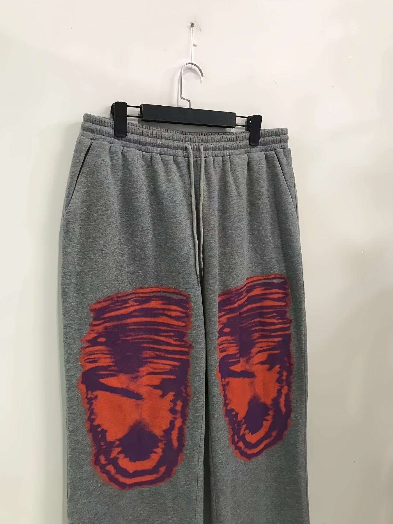  Random Print Drawstring High Rise Pants