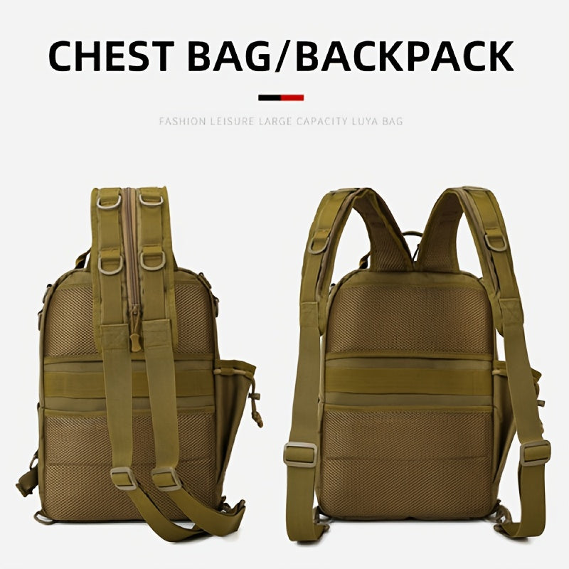 Large Capacity Fishing Backpack Water Resistant Tackle Box Storage Bag