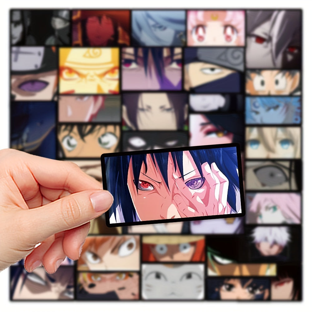40pcs Anime Character Eyes Graffiti Stickers Waterproof DIY Decor