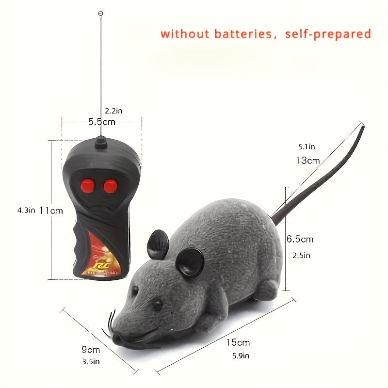 RC Rat Toy for Cats Gray