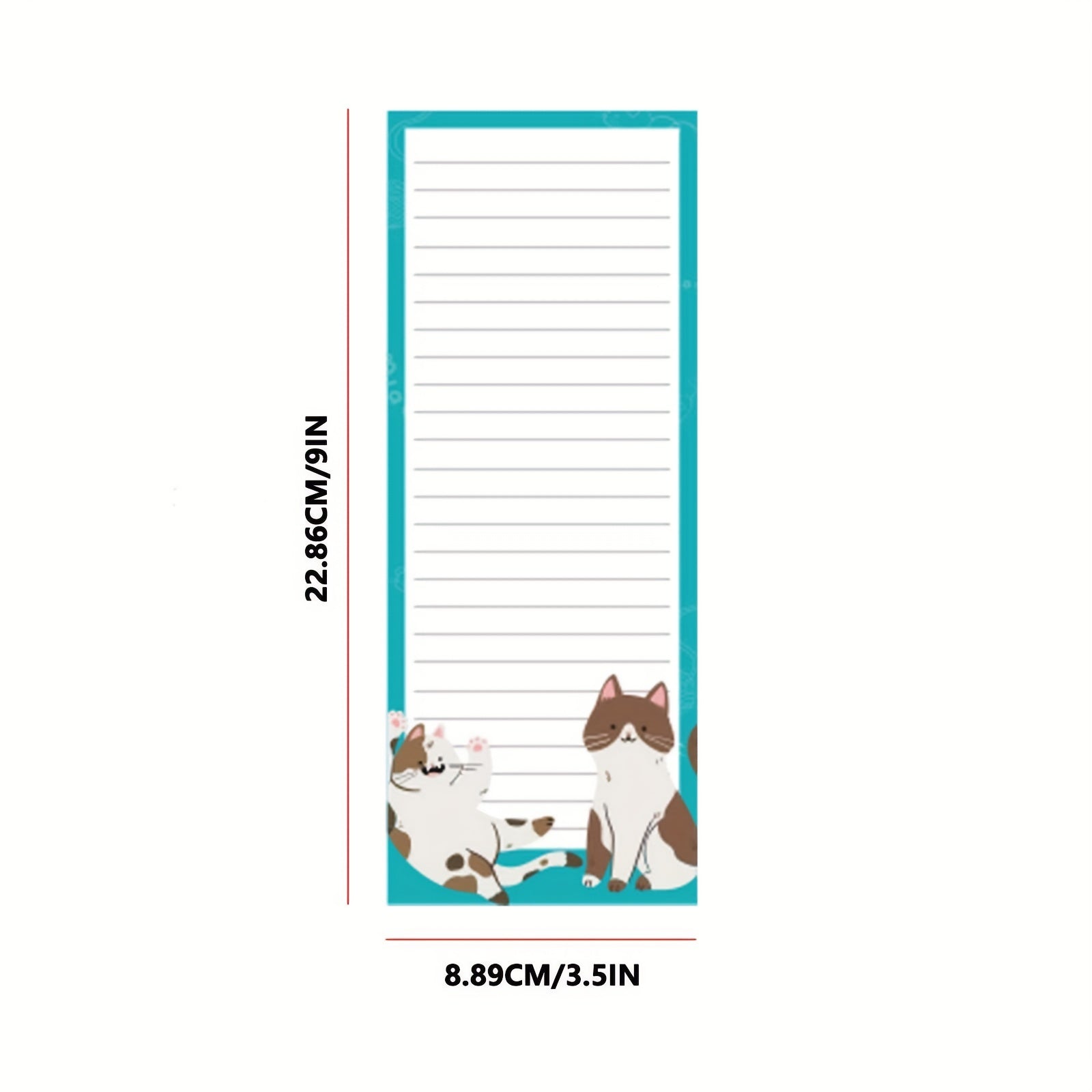 60 Sheets Cat Magnet Notepad Summer Theme Lists