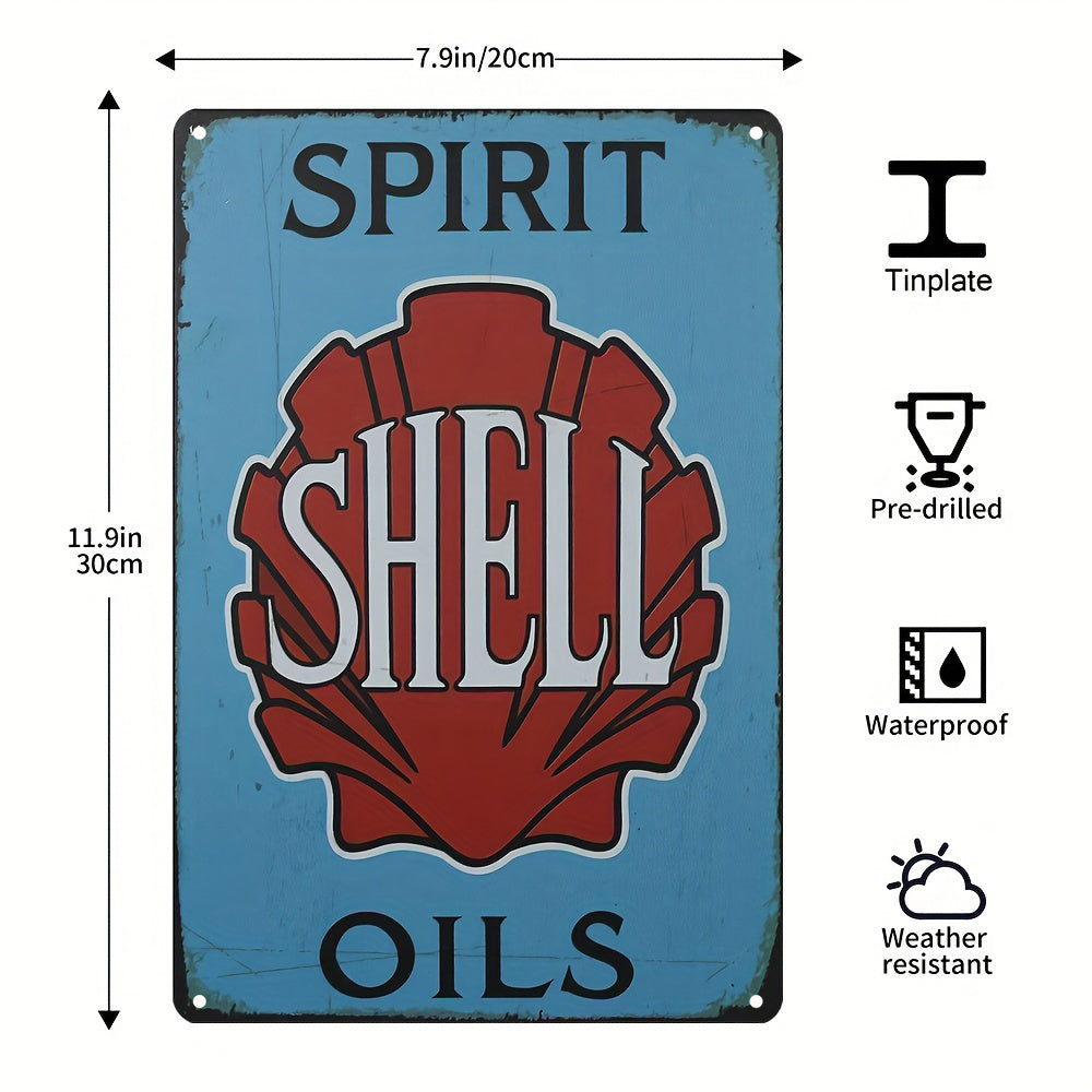 Shell Gasoline Tin Sign for Home Garage Bar Man Cave