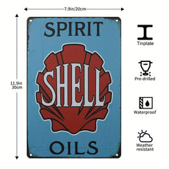 Shell Gasoline Tin Sign for Home Garage Bar Man Cave